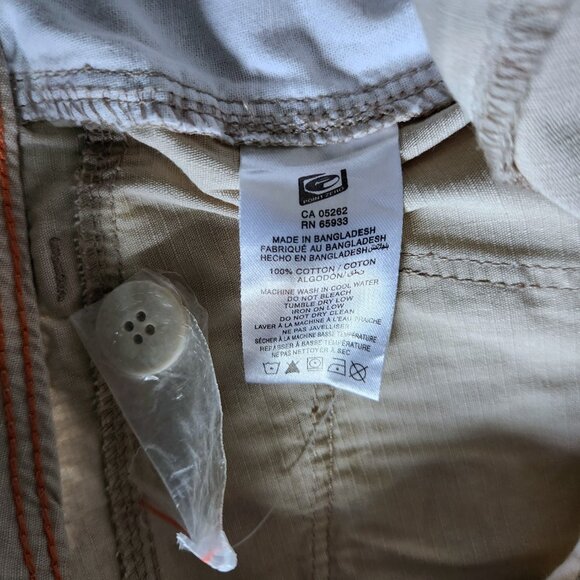 Men's 38 Shorts Point Zero Flat Front DNM Original Beige Cotton Zip Button - Picture 10 of 14